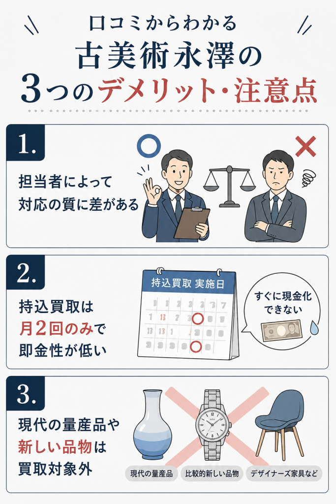 古美術永澤の3つのデメリット・注意点