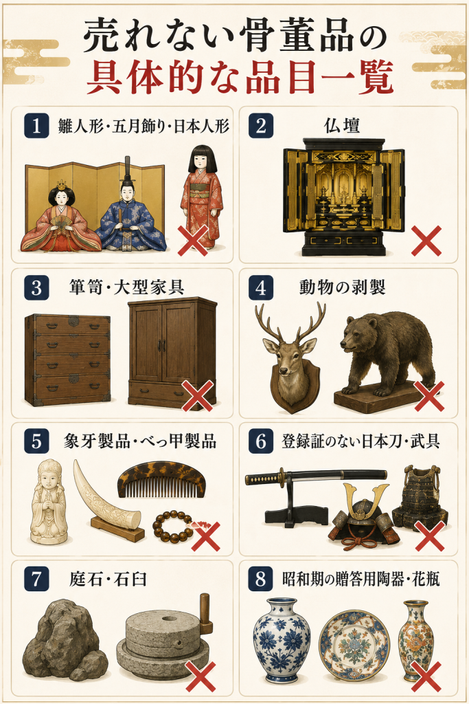 売れない骨董品の具体的な品目一覧