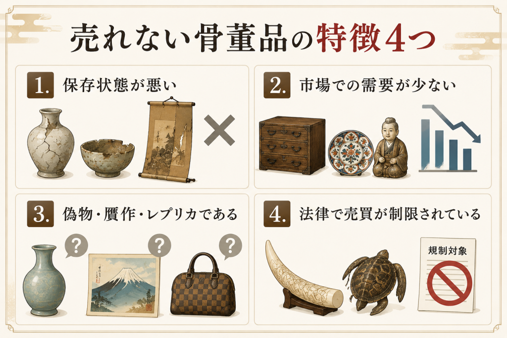 売れない骨董品の特徴