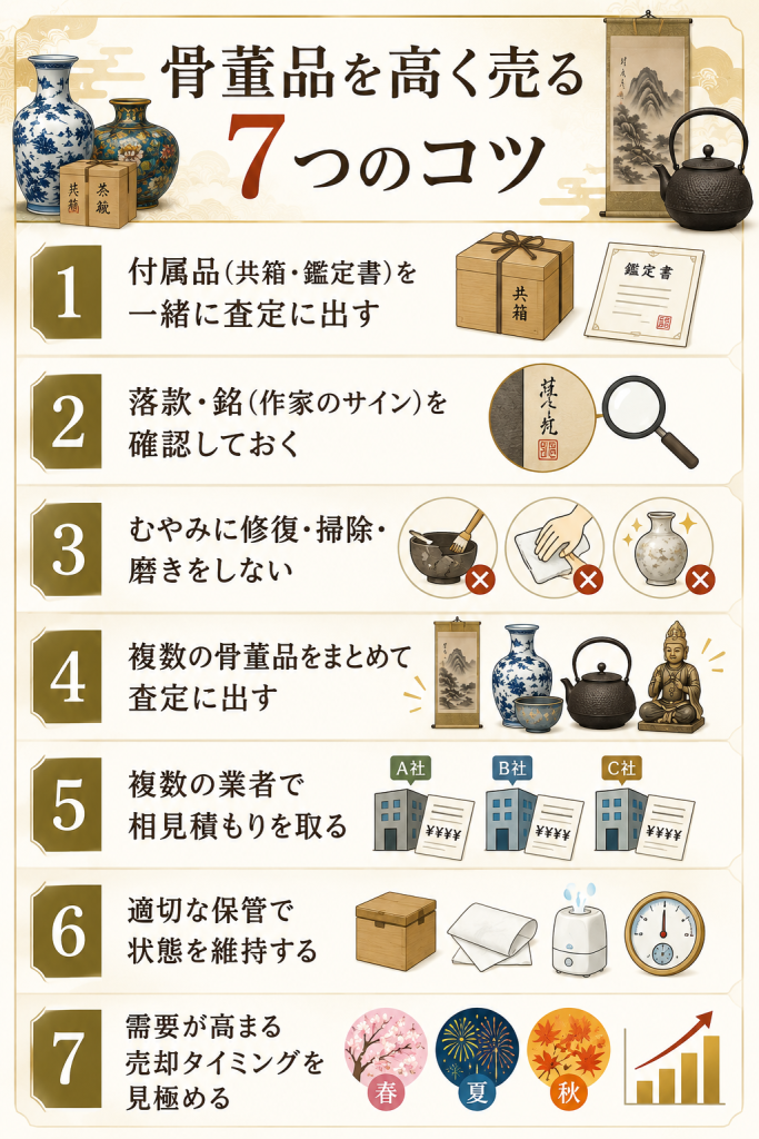 骨董品を高く売る7つのコツ