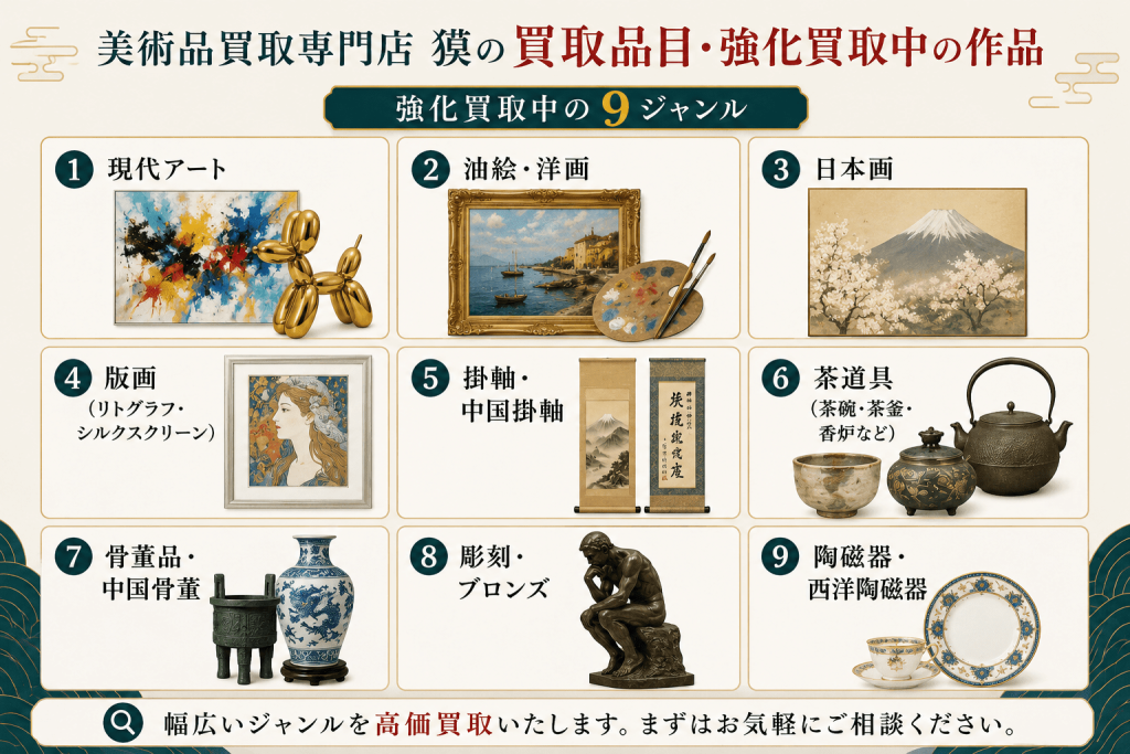 強化買取中の9ジャンル